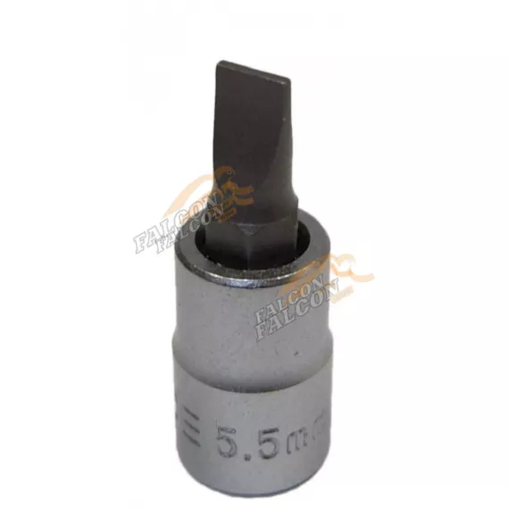 Головка со вставкой шлиц 5,5 мм 1/4" L=32 мм (Force) 32332055