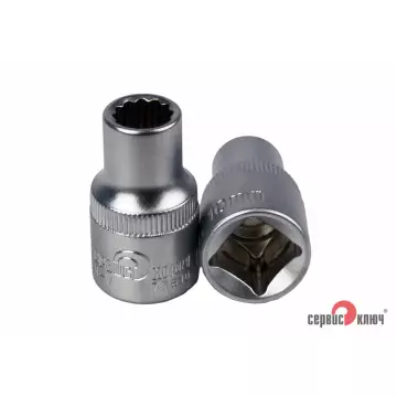 Головка 12 граней 10мм 1/2" СЕРВИС КЛЮЧ