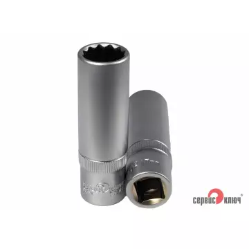 Головка 12 граней удлиненная 17мм 1/2" СЕРВИС КЛЮЧ