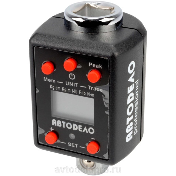 Ключ динамометр цифровой 1/2" 40-200 Нм L 75 мм (АвтоДело) в кейсе (10357) 40321