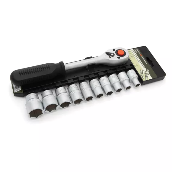 Головки набор 1/2" 6 гр 11 пр (ДТ) с трещот