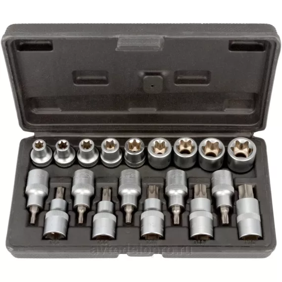 Головки набор 1/2" Torx 19 пр (АвтоДело) кейс (14635) 39840