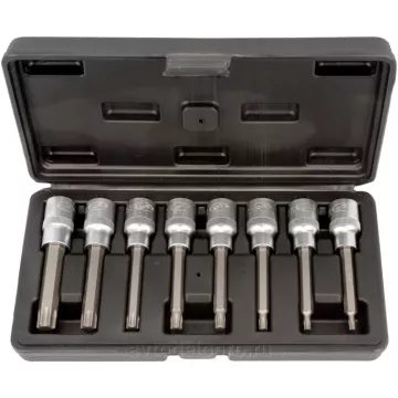 Головки набор 1/2" Torx 8 пр со вставками (АвтоДело) кейс (15000) 39600