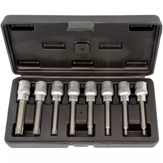 Головки набор 1/2" Torx 8 пр со вставками (АвтоДело) кейс (15000) 39600