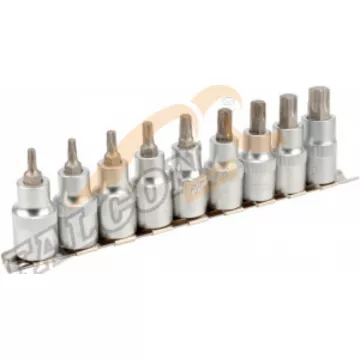 Головки набор 1/2" Torx 9 пр со вставками (АвтоДело) планка (13339) 39835