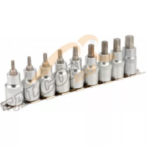 Головки набор 1/2" Torx 9 пр со вставками (АвтоДело) планка (13339) 39835