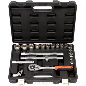 Головки набор 1/2" 6 гр 21 пр (АвтоДело) с трещоткой (13683) 39821