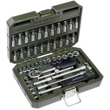 Головки набор 1/4" 46 пр (ДТ) с трещеткой