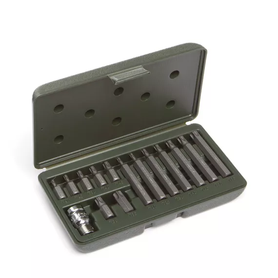 Набор вставок 3/8" Torx15 предмет Т20,Т25,Т30,Т40,Т45,Т50,Т55 L=30 и 75 мм с перех.1/2" 25/1