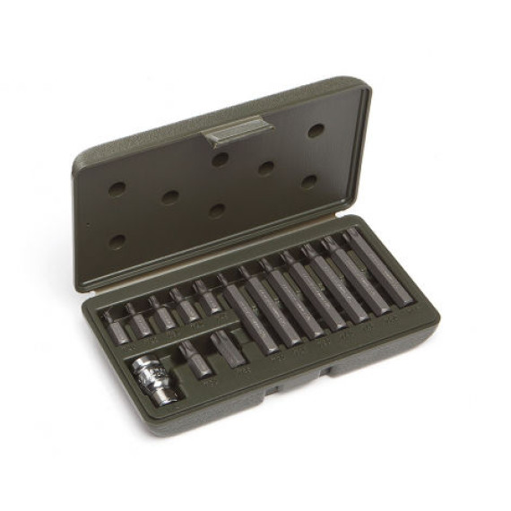 Набор вставок TORX 3/8" (Т20-Т55) длина 30мм и 75 мм, 15 предм. ДТ