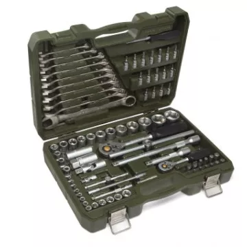 Набор головок 1/4", 1/2" с комбинированными ключами, 82 предм. ДТ