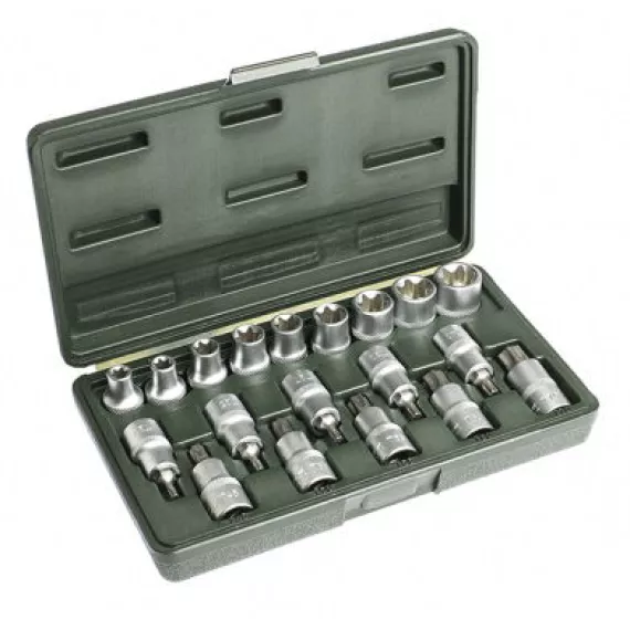 Набор головок TORX 1/2" (E10-E24 мм);головок со вставками (Т20-Т70) ДТ