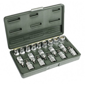 Набор головок TORX 1/2" (E10-E24 мм);головок со вставками (Т20-Т70) ДТ