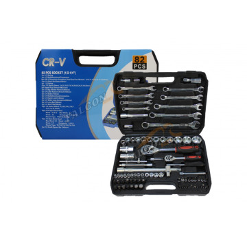 Набор инструмента 82 пр (CR-V) 1/4", 1/2" 6 гр
