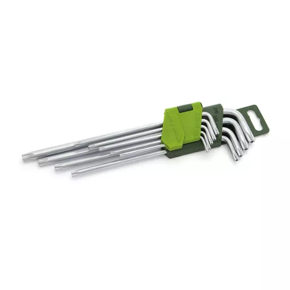Набор ключей TORX 9 пр (Т10,15,20,25,27,30,40,45,50) длин с отверс (ДТ)