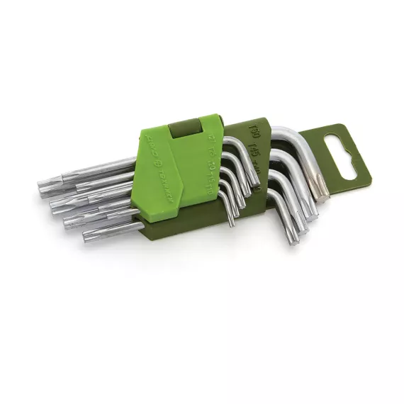 Набор ключей TORX 9 пр (Т10,15,20,25,27,30,40,45,50) корот (ДТ)