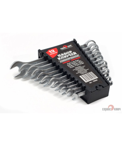 Набор ключей комбинированных 12шт СЕРВИС КЛЮЧ холодный штамп