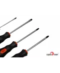 Набор отверток 4 предмета (PH1*100, PH2*100, plain - 5*100, -3*75) 75801 СЕРВИС КЛЮЧ