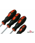 Набор отверток 4 предмета (PH1*100, PH2*100, plain - 5*100, -3*75) 75801 СЕРВИС КЛЮЧ