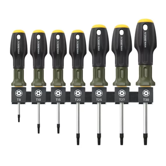 Набор отвёрток "TORX" с отверстием (Т8,10,15,20,25,27,30х100) ДТ