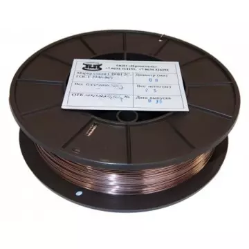 Проволока сварочная 0.8 мм 2,5 кг еврокатушка (Таганрог) 12955