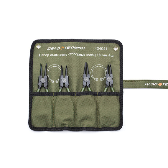 Набор съемников стоп колец 180 мм 4 пр (ДТ) сумка