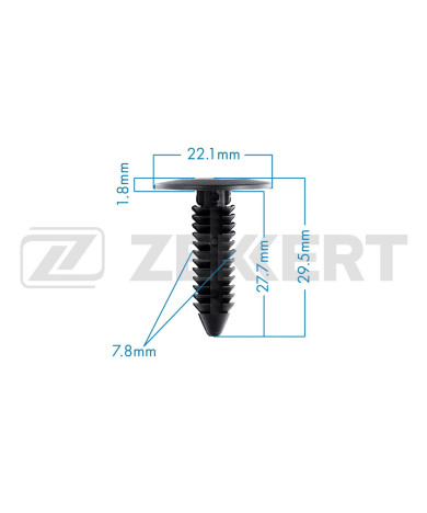 Клипса крепёжная Alfa Romeo Chrysler Fiat General Motors Lancia (в упак. 10 шт.)