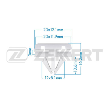 Клипса крепёжная Cadillac (в упак. 10 шт.)