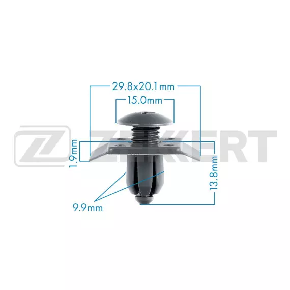 Клипса крепёжная Ford Kia Mazda Mitsubishi Subaru (в упак. 10 шт.)