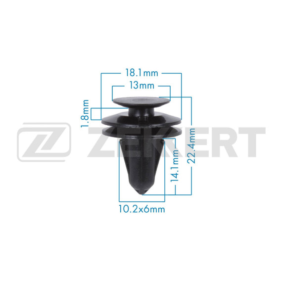 Клипса крепёжная Ford (в упак. 10 шт.)