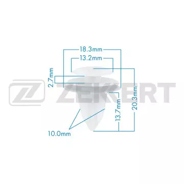 Клипса крепёжная General Motors Honda Mazda Mitsubishi Subaru Suzuki Toyota (миним. кол-во зак(в упак. 10 шт.)