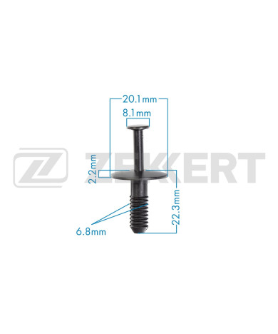 Клипса крепёжная General Motors (в упак. 10 шт.)