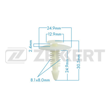 Клипса крепёжная General Motors (в упак. 10 шт.)