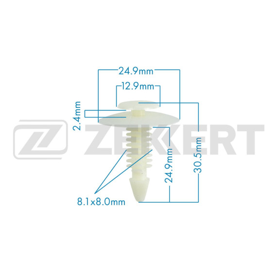 Клипса крепёжная General Motors (в упак. 10 шт.)