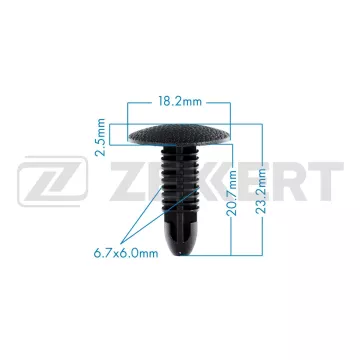 Клипса крепёжная Honda Mitsubishi Nissan Suzuki Toyota (в упак. 10 шт.)