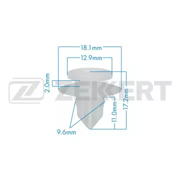 Клипса крепёжная Toyota Great wall (в упак. 10 шт.)