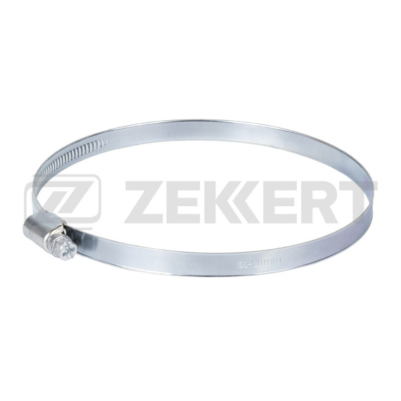 Хомут зажимной 100-120 мм (оцинк. сталь)