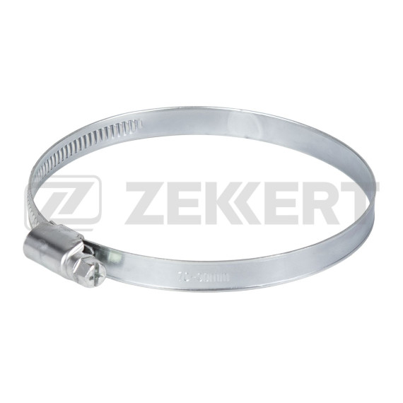 Хомут зажимной 70-90 мм (оцинк. сталь)