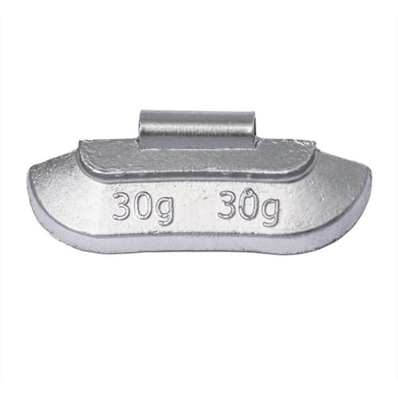 Грузики балансировочные для стальных дисков (НОРМ) 30гр (к-т 100шт)