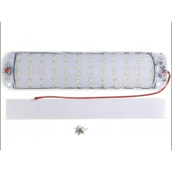 Плафон светодиодный освещения салона 12-24V 72 Led 250х60х10мм