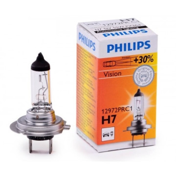 Лампа галог H7 12V55W+30% (PHILIPS) Vision 12972 PRC1