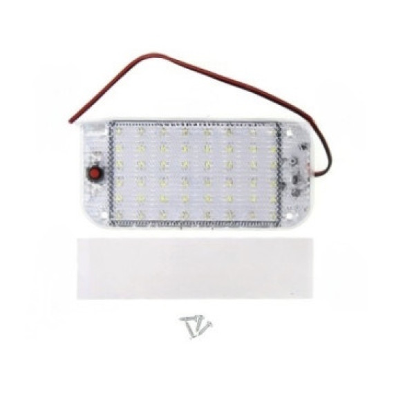 Плафон светодиодный освещения салона 12-24V 48Led 150х75х10мм