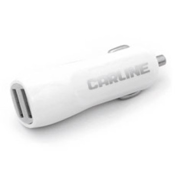 Адаптер CARLINE 2хUSB в прикурив. белый