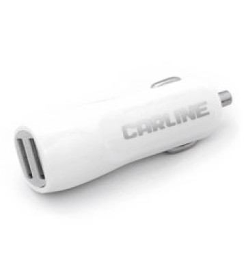 Адаптер CARLINE 2хUSB в прикурив. белый