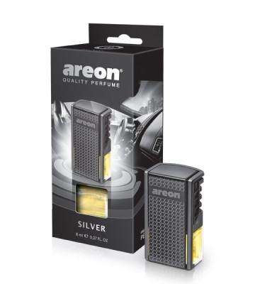 Ароматизатор на дефлек жидкий (AREON) CAR BOX BLACK STYLE Серебро