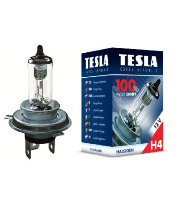 Лампа галог H4 12V60/55W+100% (Tesla) В40401 P43t